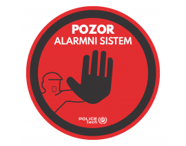 NALEPKA ALARMNI SISTEM - RDEČA