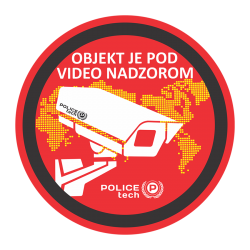 POLICETECH NALEPKA ZA VIDEO NADZOR FI 15 CM