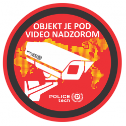 POLICETECH NALEPKA ZA VIDEO NADZOR FI 210 mm