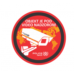 POLICETECH NALEPKA ZA VIDEO NADZOR FI 95 mm